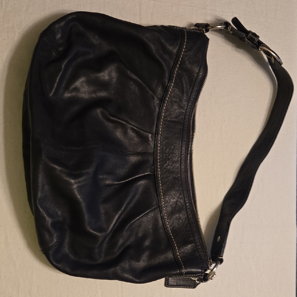 Black Leather Shoulder Bag